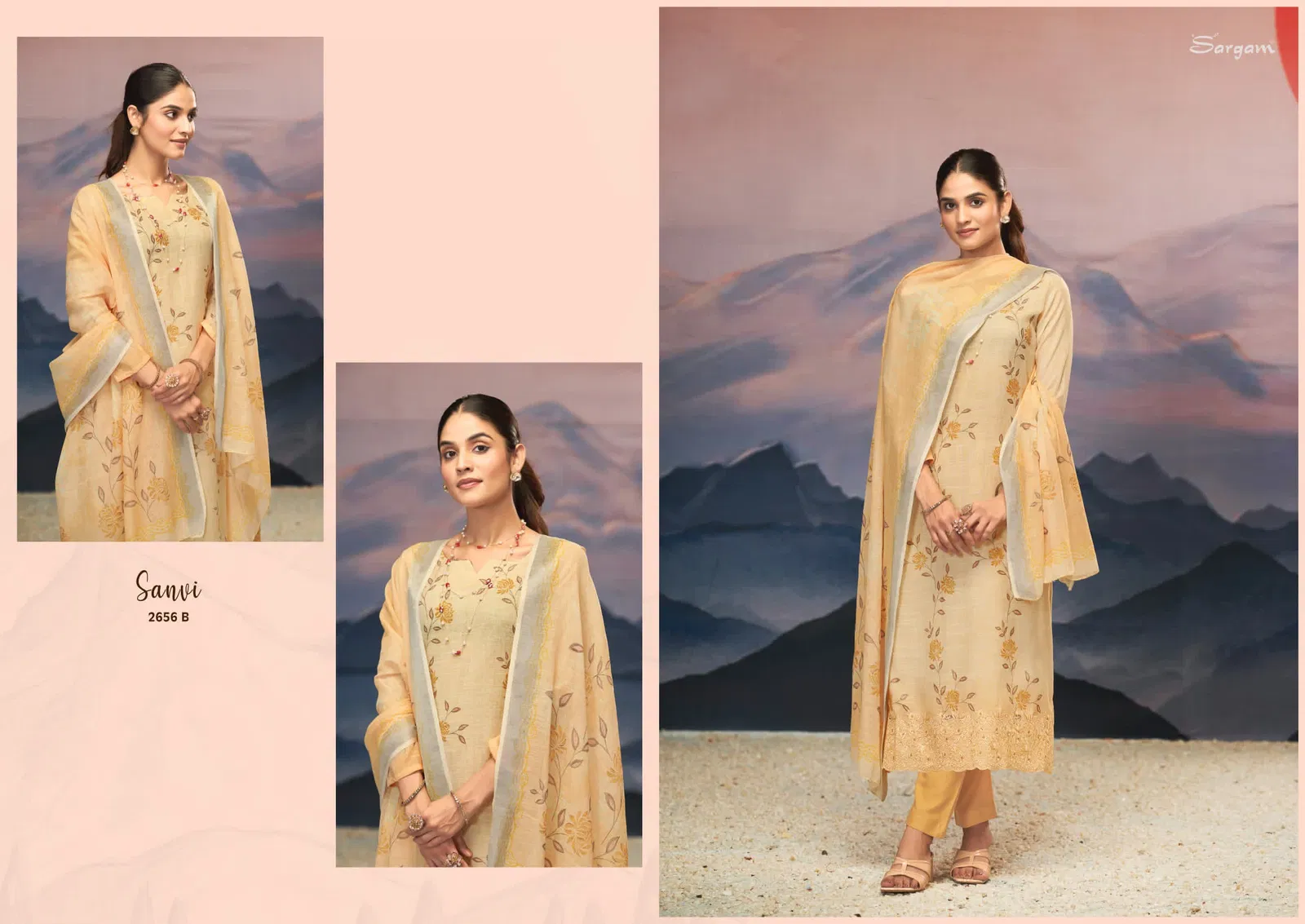 Sanvi by Sargam Lilen Printed Designer Salwar Suit Suppliers In India